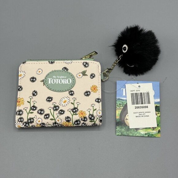 Studio Ghibli My Neighbor Totoro Soot Sprites Flower Mini Wallet Her Universe - Picture 1 of 9